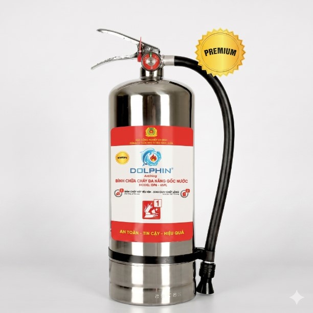 Bình Chữa Cháy Đa Năng Gốc Nước Dolphin Vỏ Inox - 3.5 Lít (DPA-I3PL)